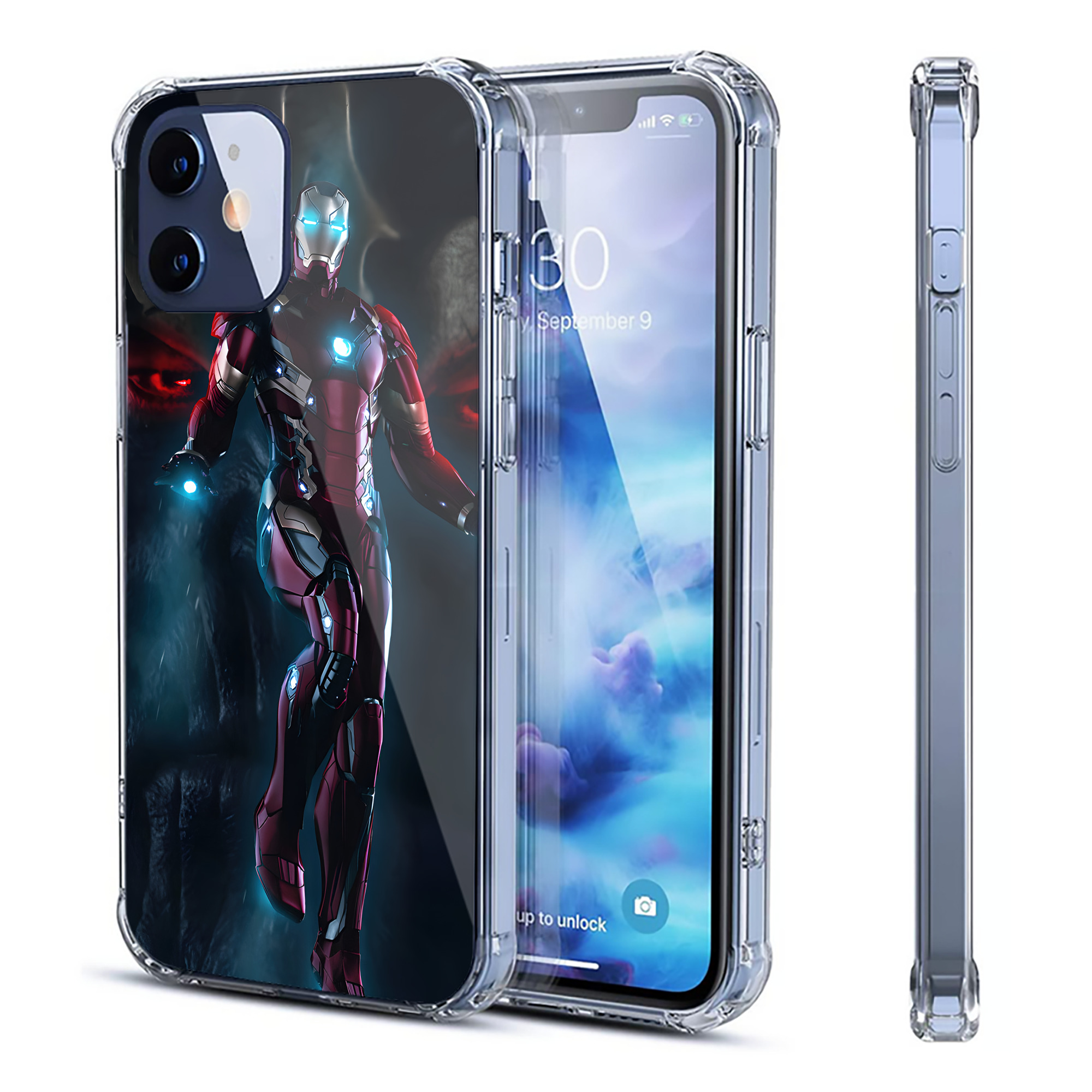 （画像用） アベンジャーズ The Avengers 【iPhone 12シリーズ対応】透明スマホケース（クリアソフトケース）